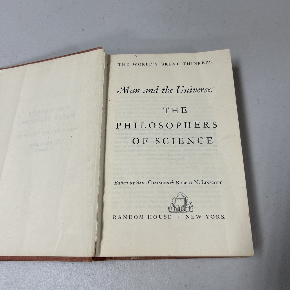 1947 The Worlds Great Thinkers Man and the Universe The Philosophers of Science